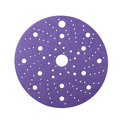 Диск шлифовальный на пленочной основе Sandwox 328 Purple Zirconia Multi holes (150мм, Р500, 100шт) 328.150.500.LC